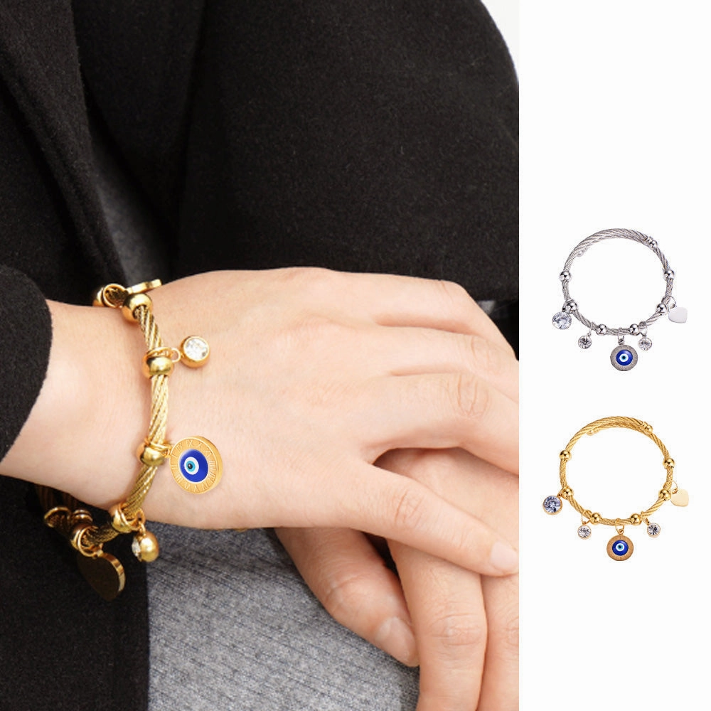 Wholesale Bracelet Stainless Steel Devil Eyes OLY-BT-AIMILUO001