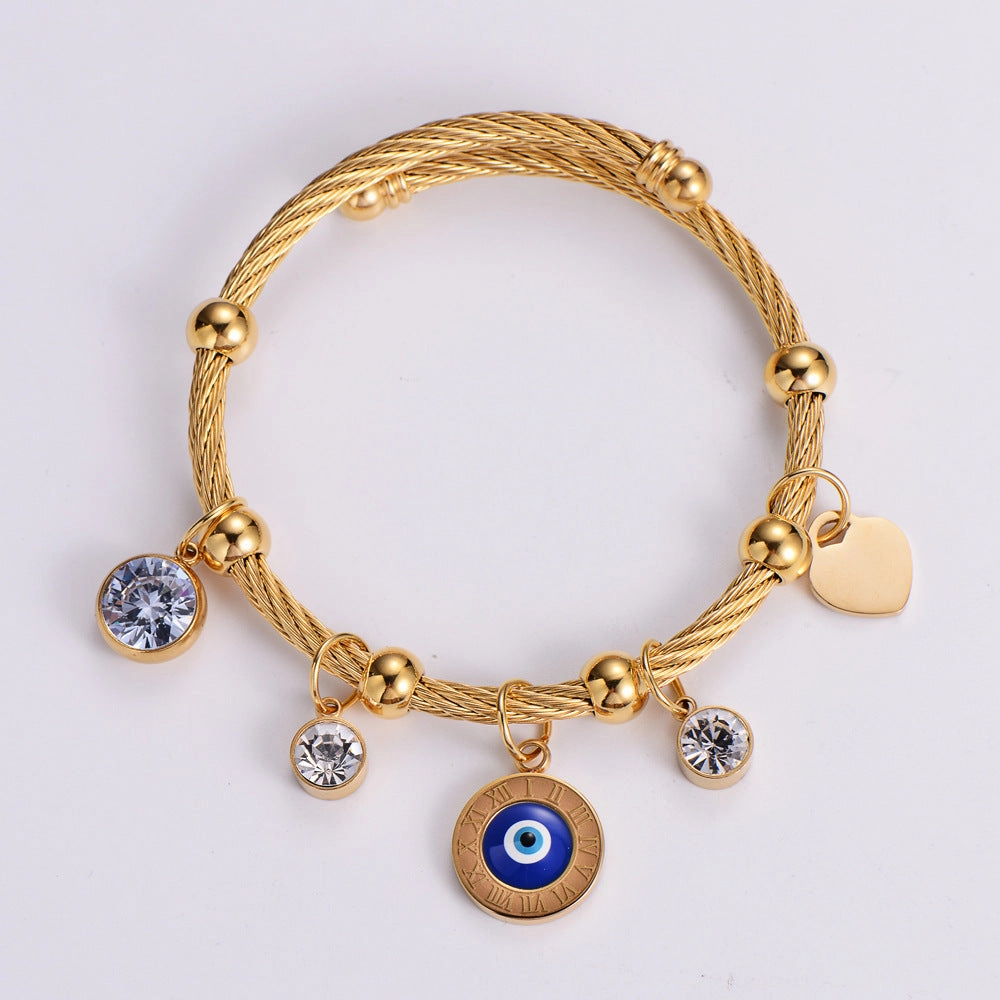 Wholesale Bracelet Stainless Steel Devil Eyes OLY-BT-AIMILUO001
