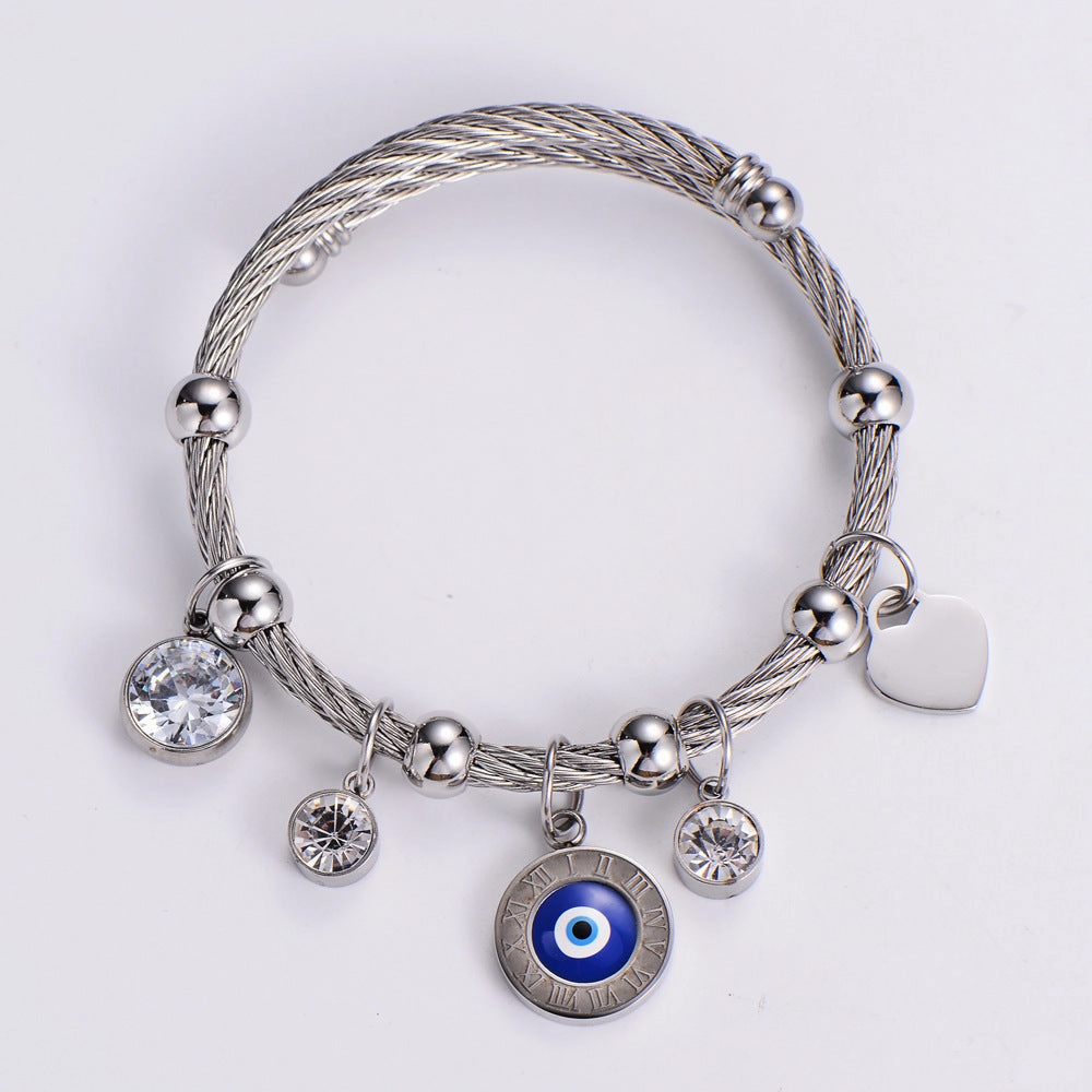 Wholesale Bracelet Stainless Steel Devil Eyes OLY-BT-AIMILUO001