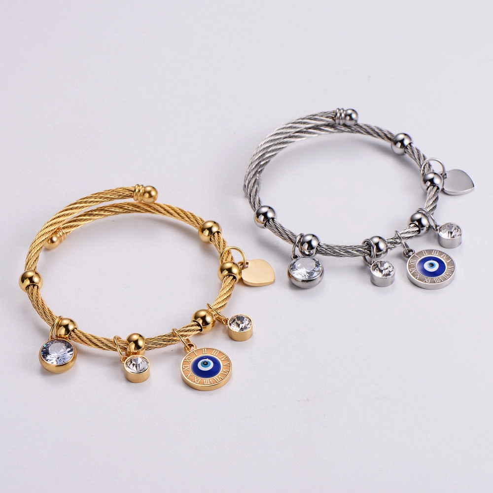 Wholesale Bracelet Stainless Steel Devil Eyes OLY-BT-AIMILUO001