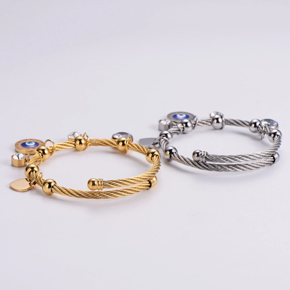 Wholesale Bracelet Stainless Steel Devil Eyes OLY-BT-AIMILUO001