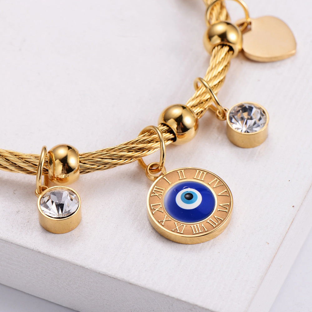 Wholesale Bracelet Stainless Steel Devil Eyes OLY-BT-AIMILUO001