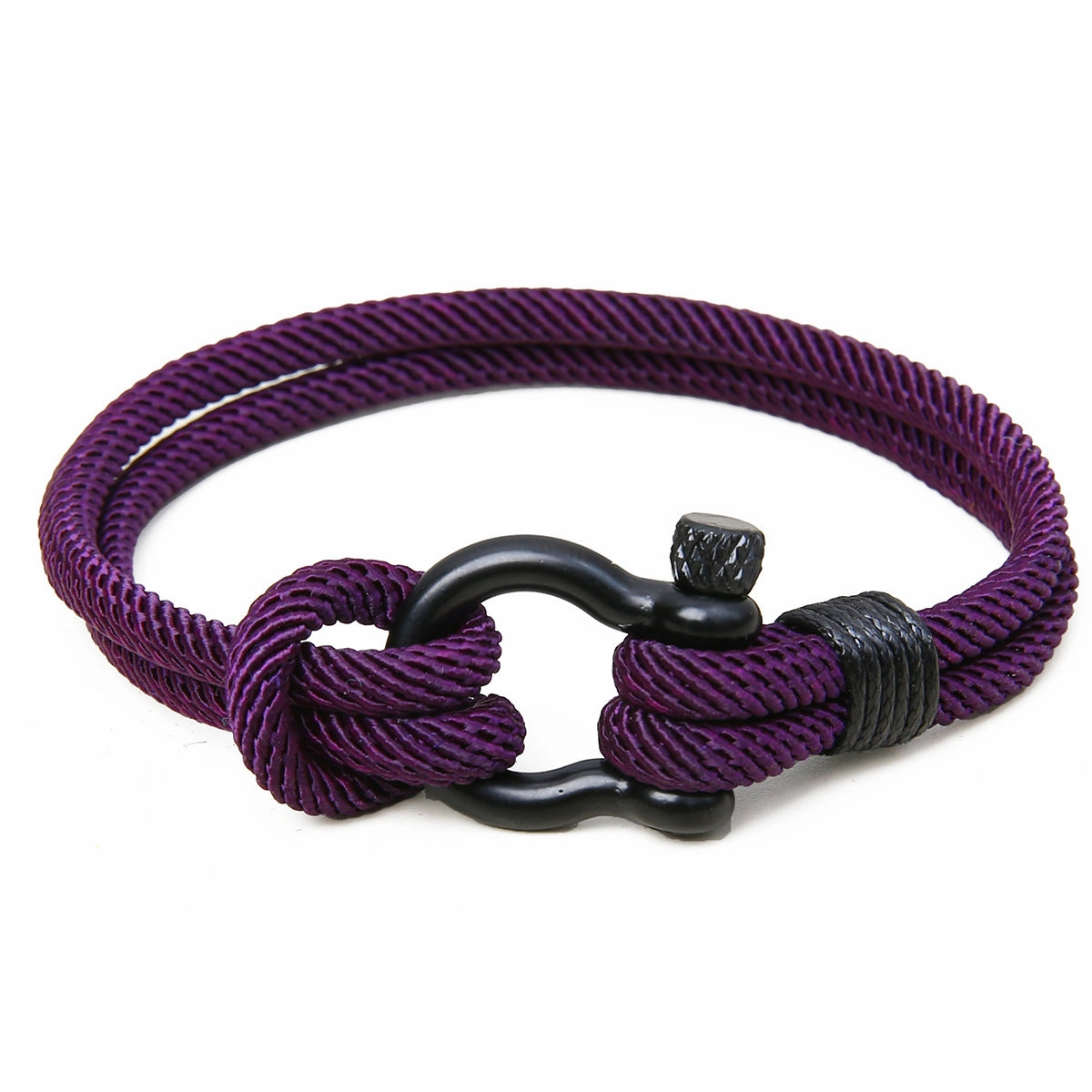 Wholesale Braided Stainless Steel Horseshoe Buckle Men's Bracelet