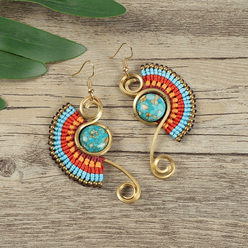 Wholesale Braided Vintage Alloy Earrings