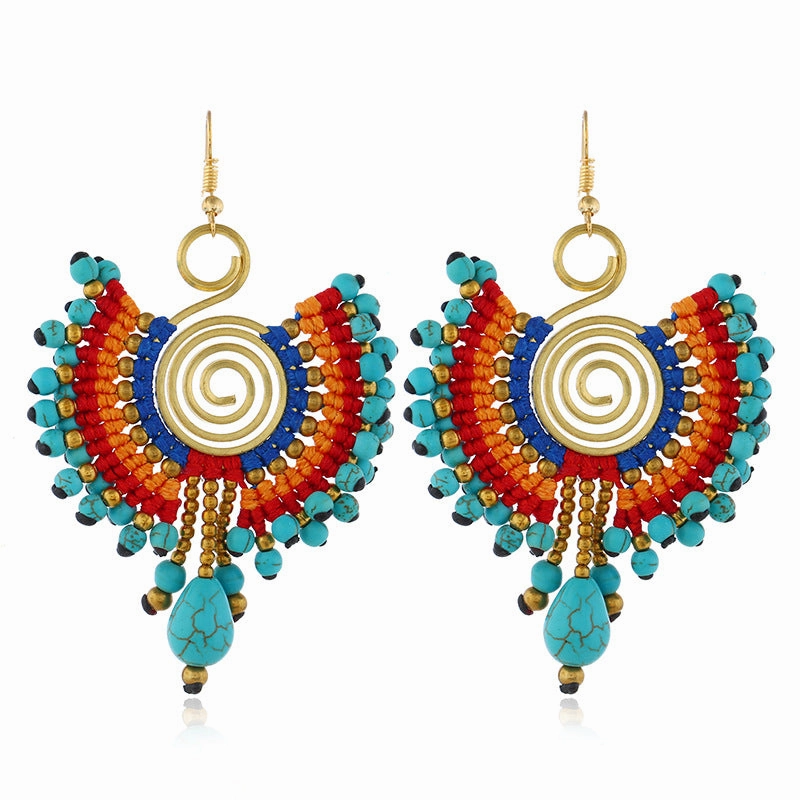 Wholesale Braided Vintage Alloy Earrings