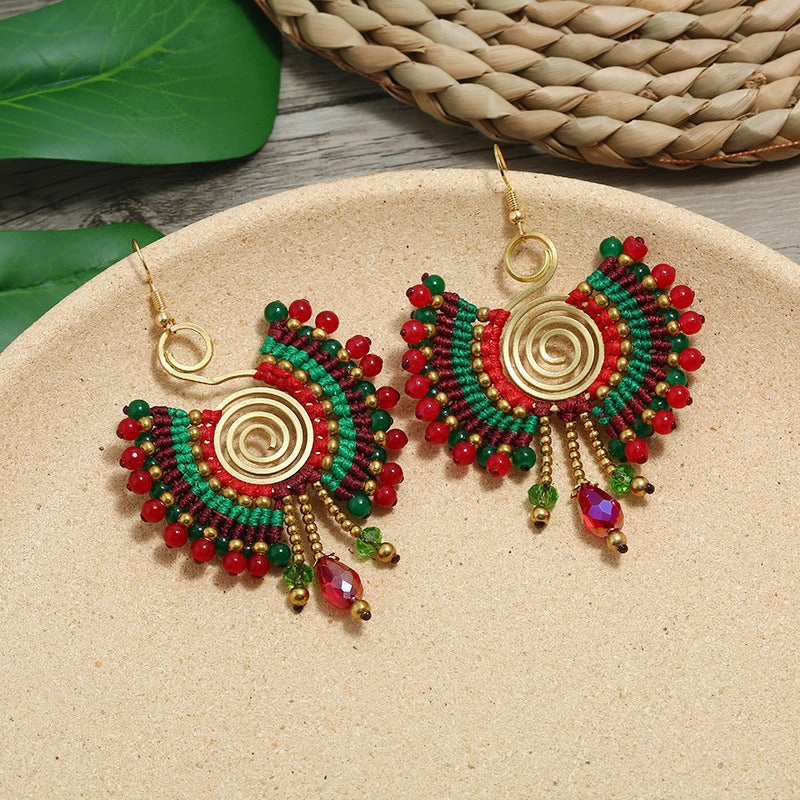 Wholesale Braided Vintage Alloy Earrings