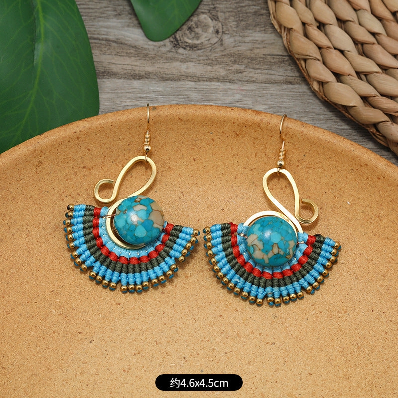 Wholesale Braided Vintage Copper Earrings