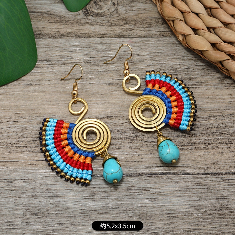 Wholesale Braided Vintage Copper Earrings