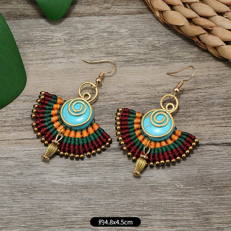 Wholesale Braided Vintage Copper Earrings