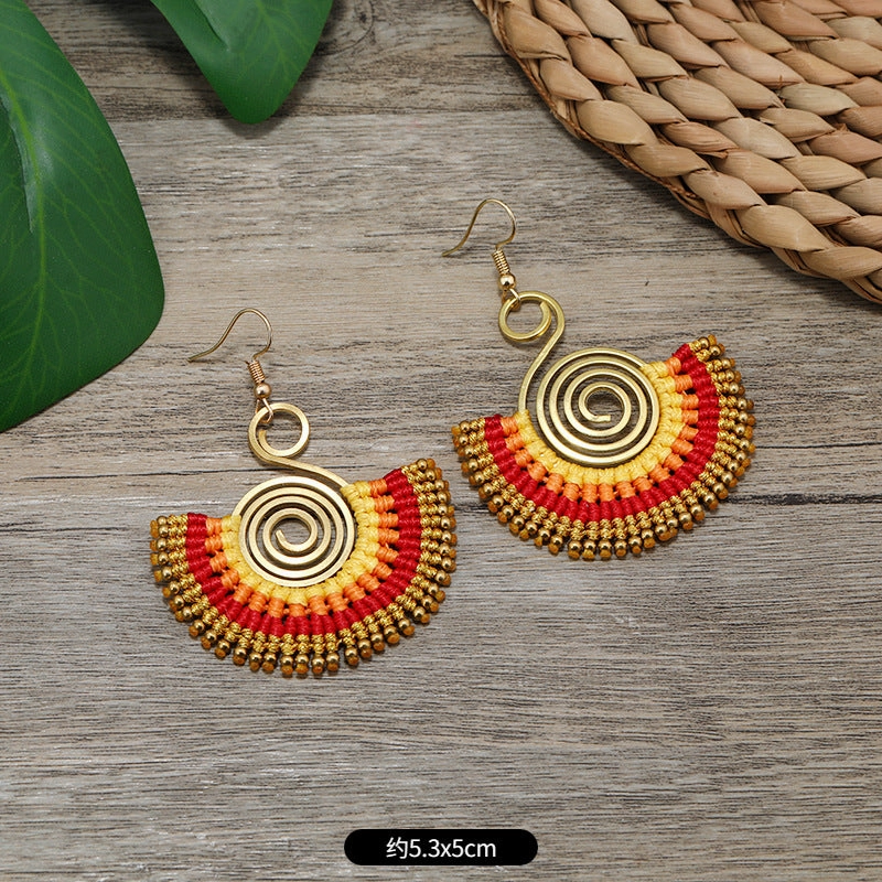 Wholesale Braided Vintage Copper Earrings