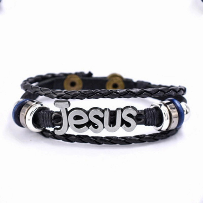 Wholesale Braided Vintage Leather Bracelet