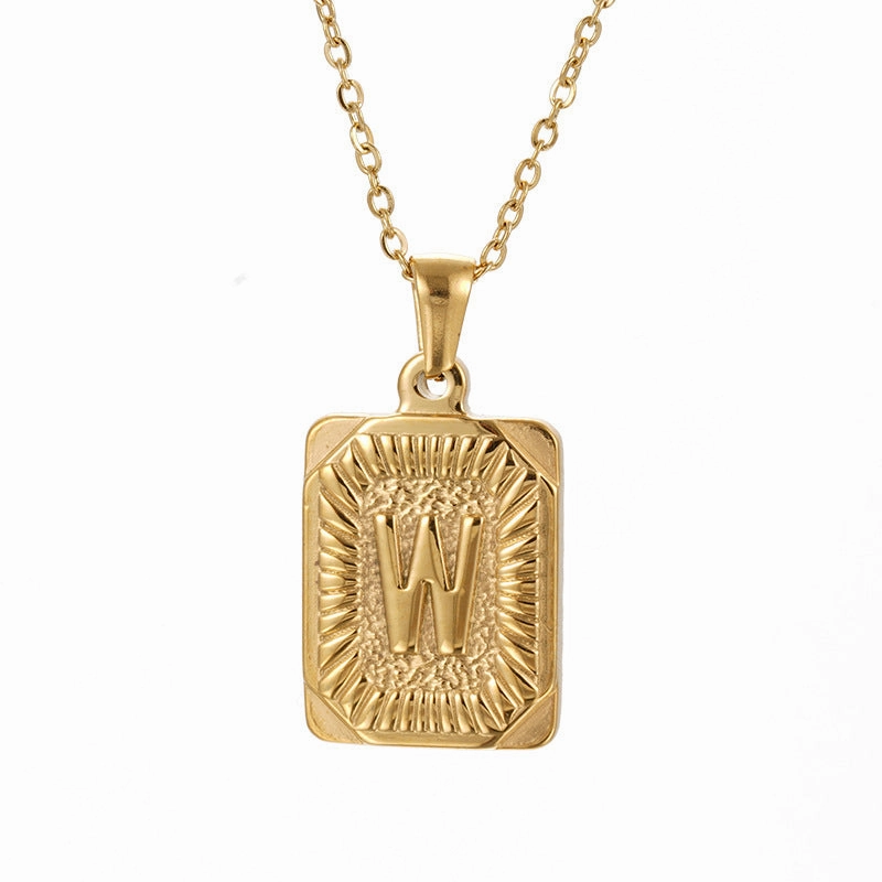 Wholesale Brand Letter Pendant Gold Plated Necklaces