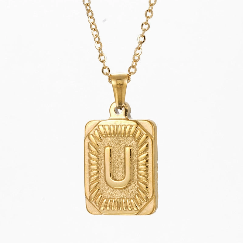 Wholesale Brand Letter Pendant Gold Plated Necklaces