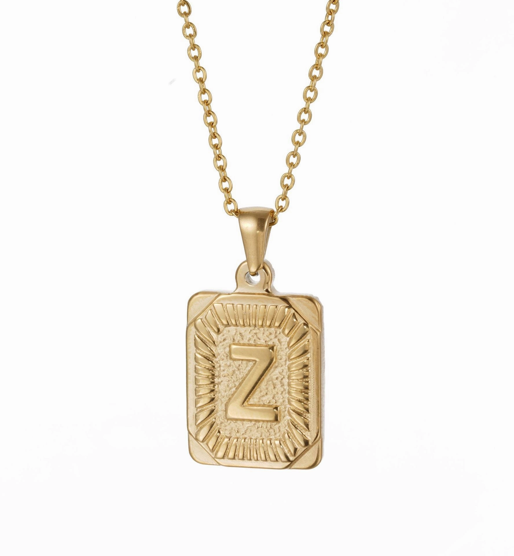 Wholesale Brand Letter Pendant Gold Plated Necklaces
