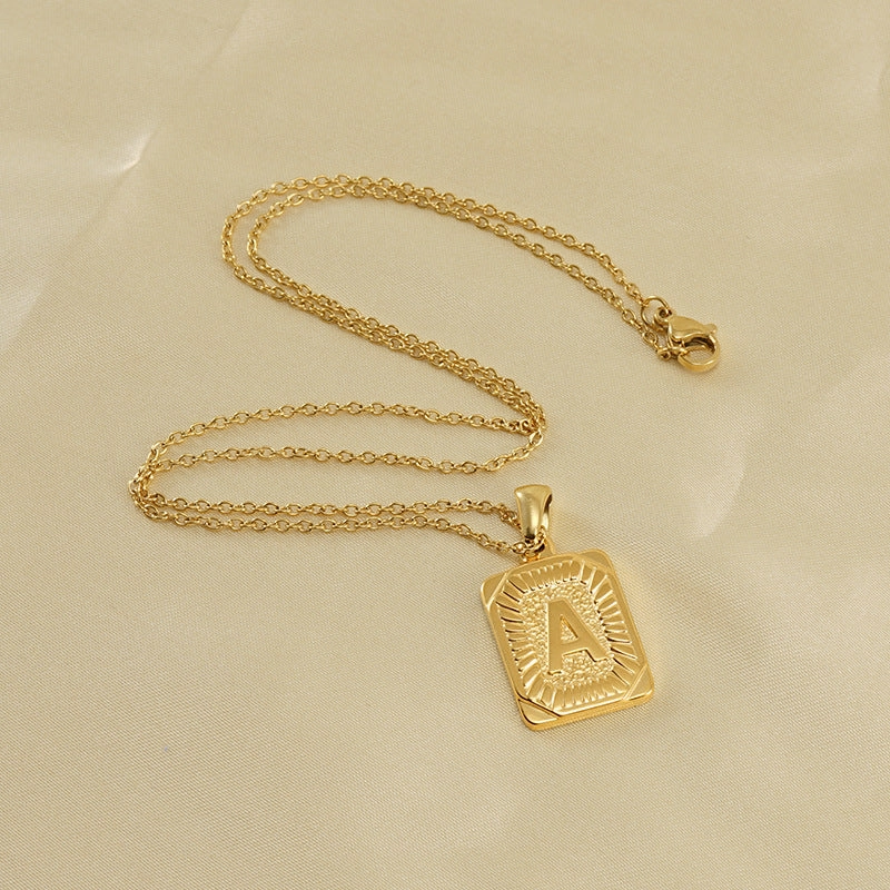 Wholesale Brand Letter Pendant Gold Plated Necklaces