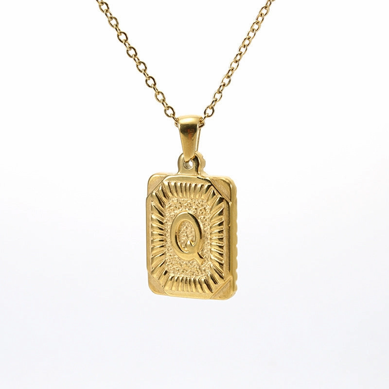 Wholesale Brand Letter Pendant Gold Plated Necklaces