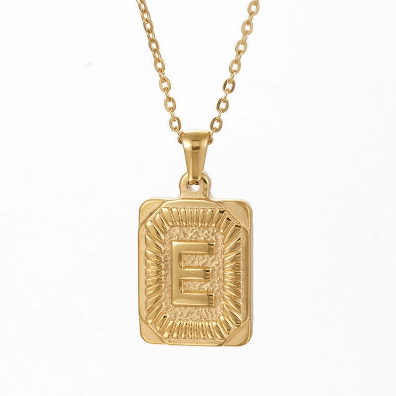 Wholesale Brand Letter Pendant Gold Plated Necklaces