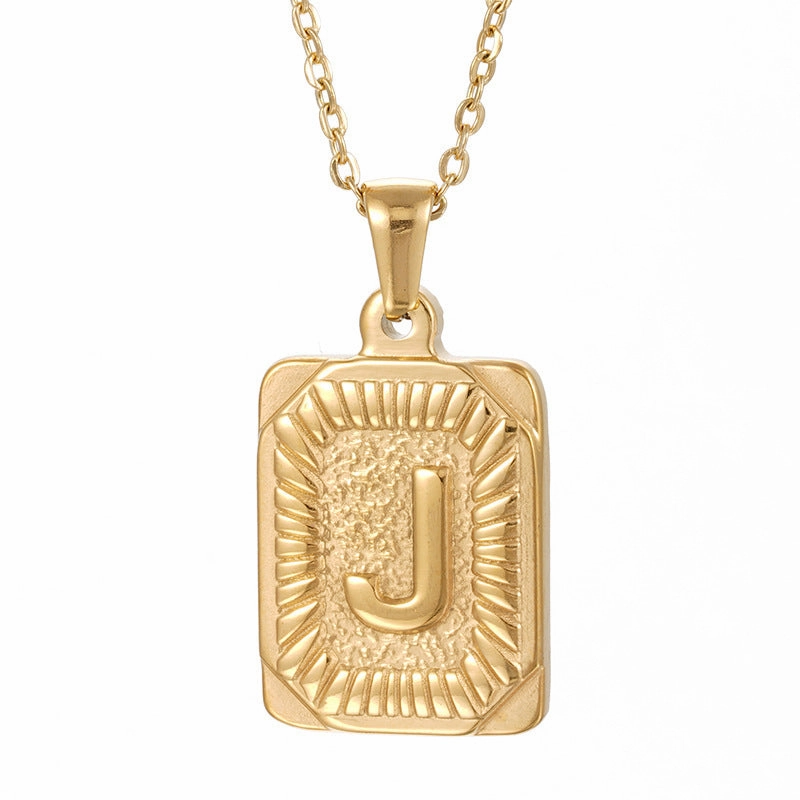 Wholesale Brand Letter Pendant Gold Plated Necklaces