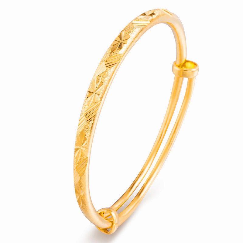 Wholesale Brass Gold Plated Gypsophila Push Pull Round Terrier Bracelet