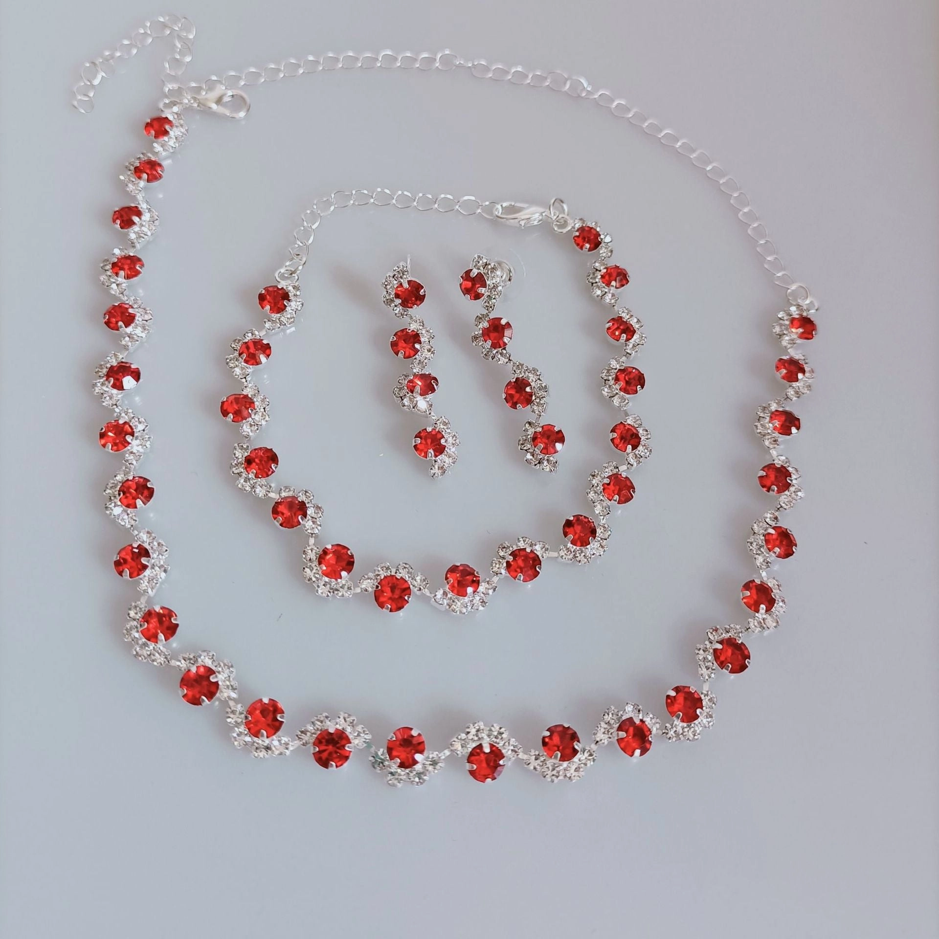 Wholesale Bridal Three-Piece Set Rhinestone Earrings