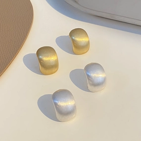 Wholesale Brushed Metal Beans Alloy Earrings
