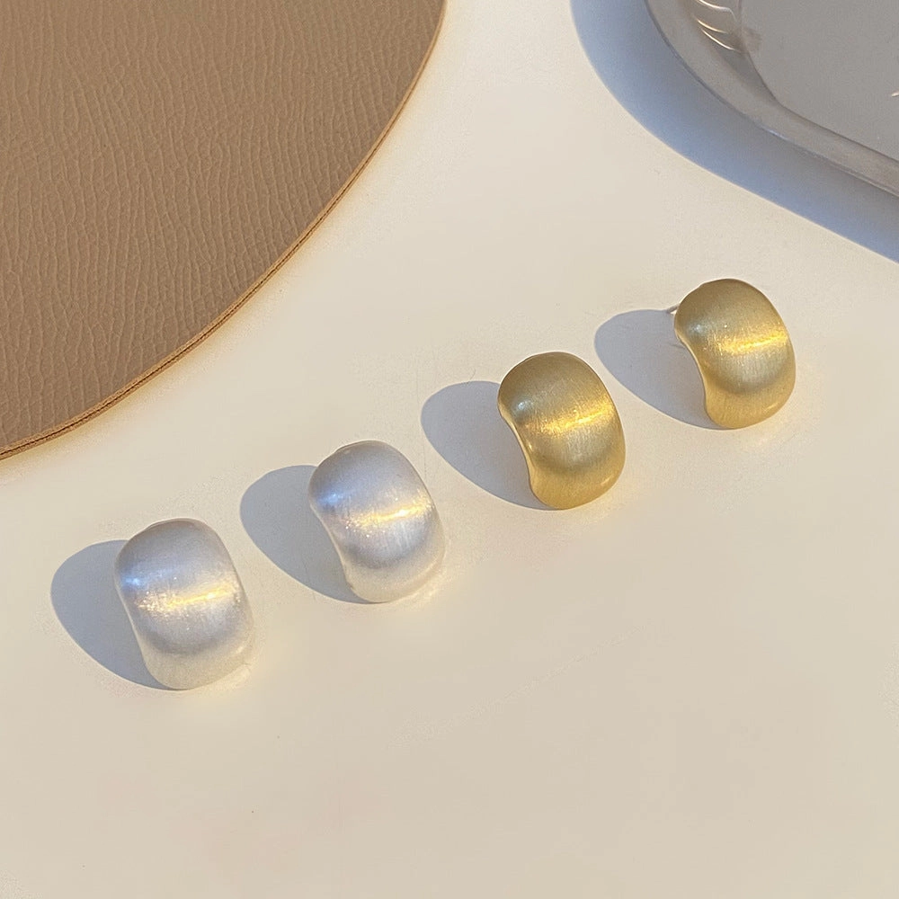 Wholesale Brushed Metal Beans Alloy Earrings