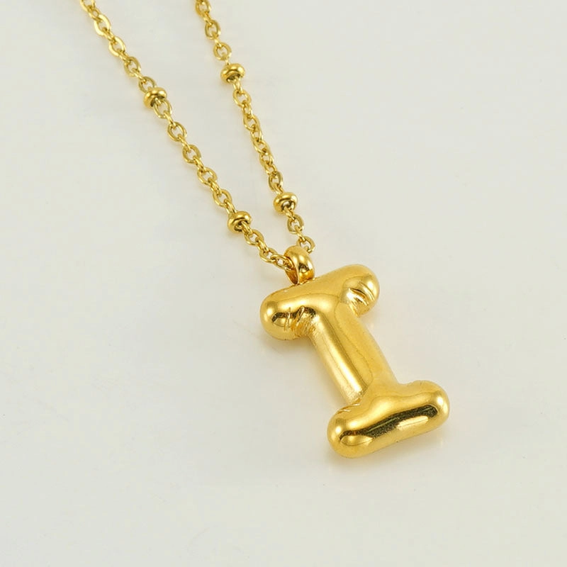 Wholesale Bubble Letter 18K Stainless Steel Necklace
