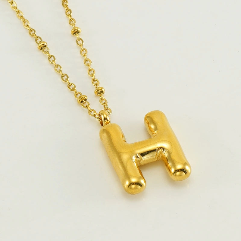 Wholesale Bubble Letter 18K Stainless Steel Necklace