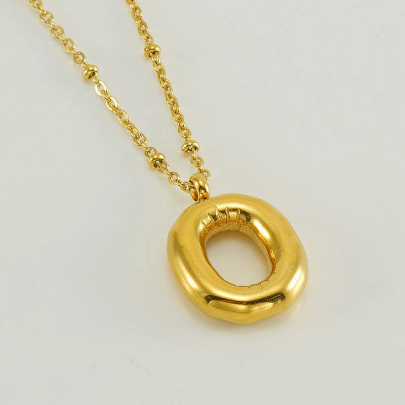 Wholesale Bubble Letter 18K Stainless Steel Necklace