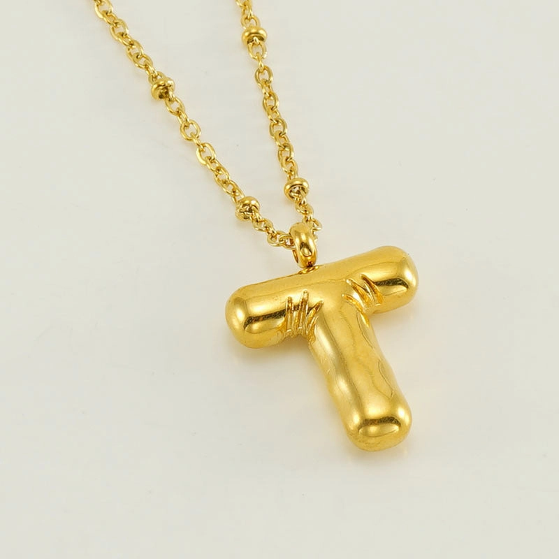 Wholesale Bubble Letter 18K Stainless Steel Necklace