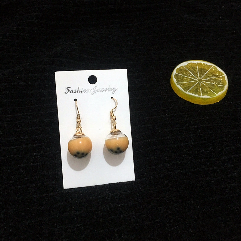 Wholesale Bubble Milk Tea Earrings