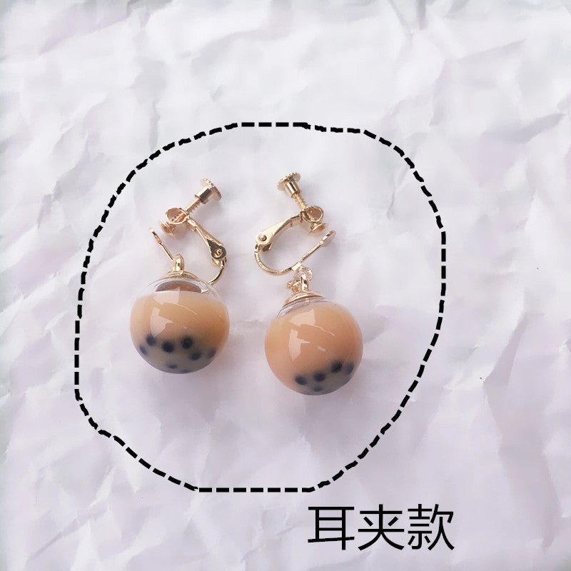 Wholesale Bubble Milk Tea Earrings