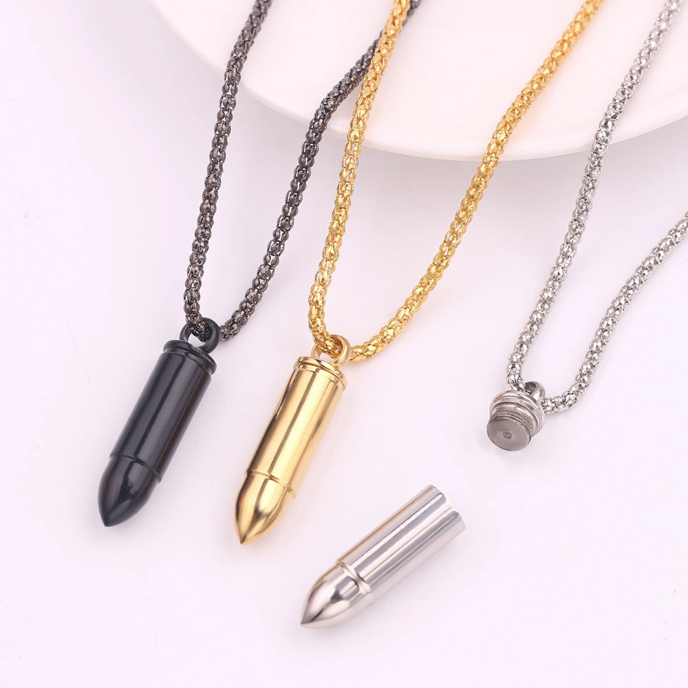 Wholesale Bullet Openable Alloy Necklace