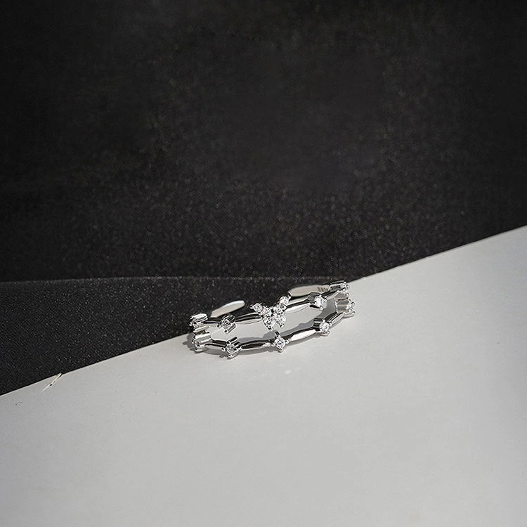 Wholesale Butterfly Double Layer Sterling Silver Rings