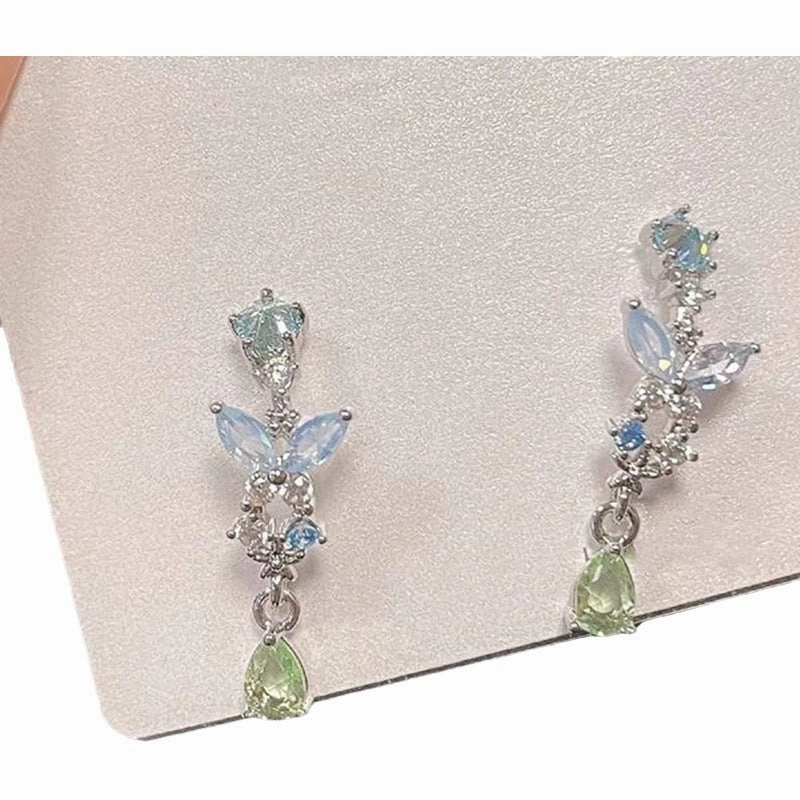 Wholesale Butterfly Droplet Alloy Earrings