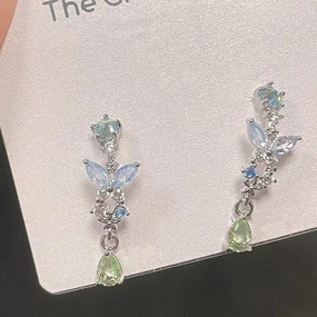Wholesale Butterfly Droplet Alloy Earrings
