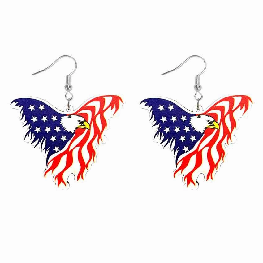 Wholesale Butterfly Eagle Sunflower Boots Lips Single Side Wooden Earrings
