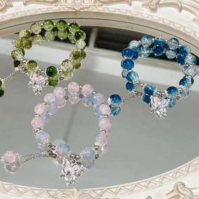Wholesale Butterfly Glass Beaded Bracelet