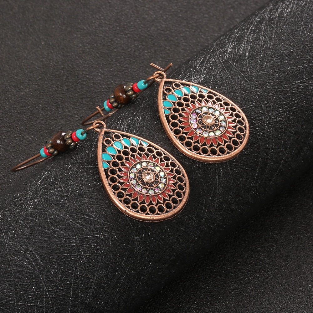 Wholesale Butterfly Leaf Alloy Earrings