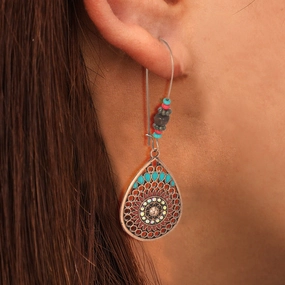 Wholesale Butterfly Leaf Alloy Earrings