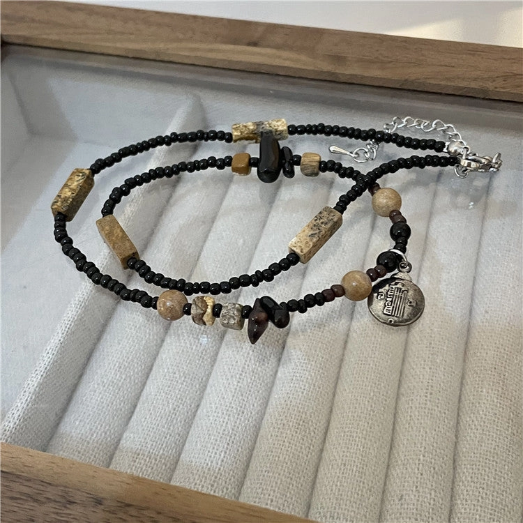 Wholesale Butterfly Natural Stone Beaded Necklaces