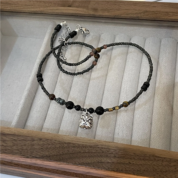 Wholesale Butterfly Natural Stone Beaded Necklaces