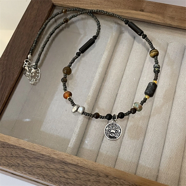 Wholesale Butterfly Natural Stone Beaded Necklaces