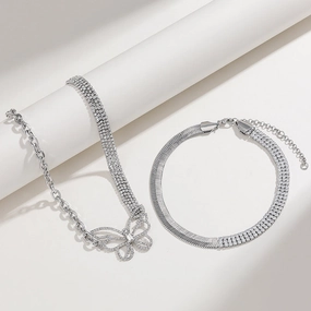 Wholesale Butterfly Necklace Clavicle Chain
