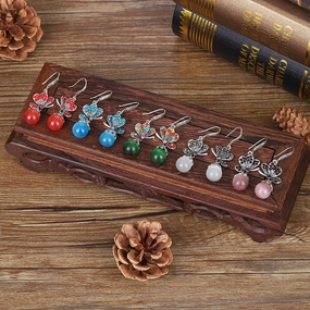 Wholesale Butterfly Opal Alloy Earrings
