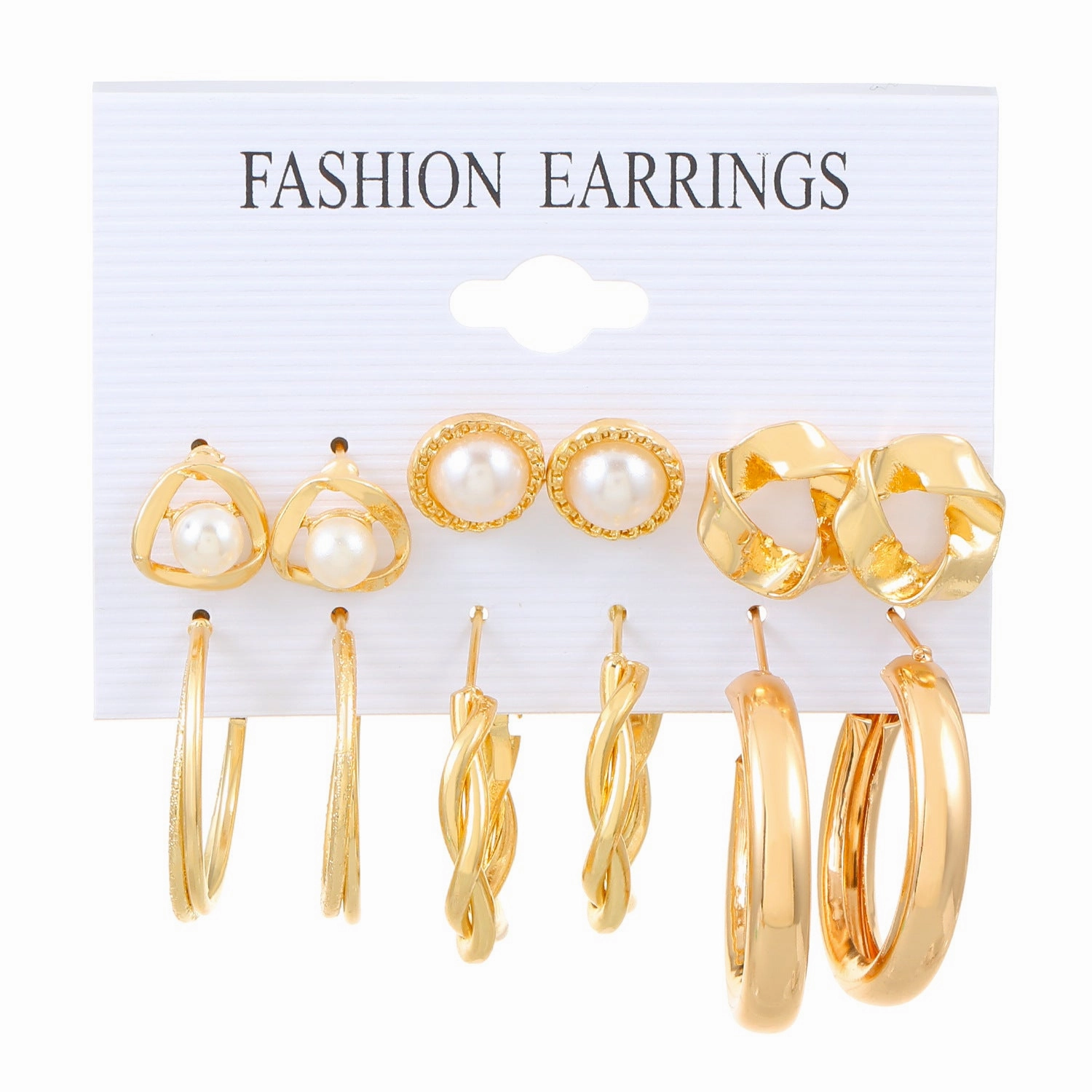 Wholesale Butterfly Pearl Alloy Earrings Set Combination