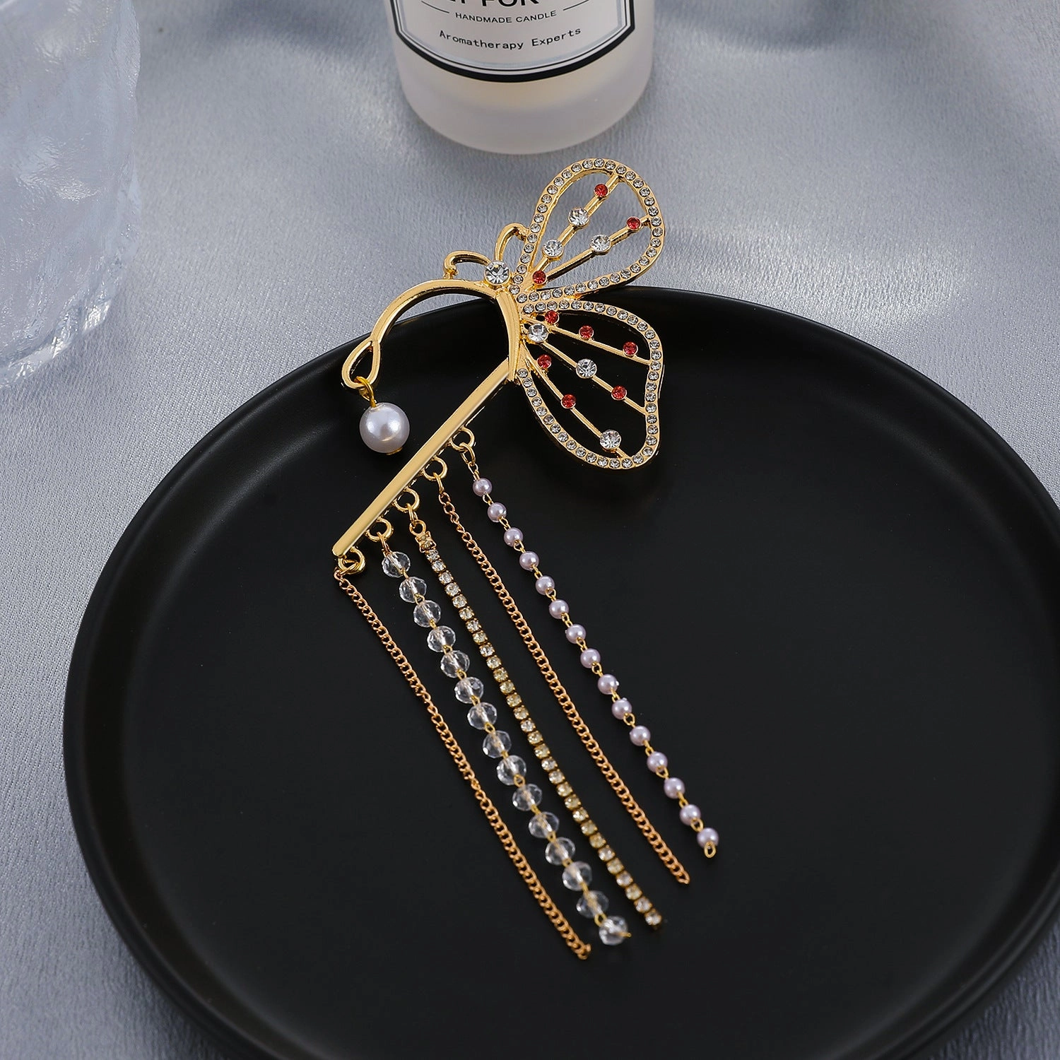 Wholesale Butterfly Tassel Alloy Earrings