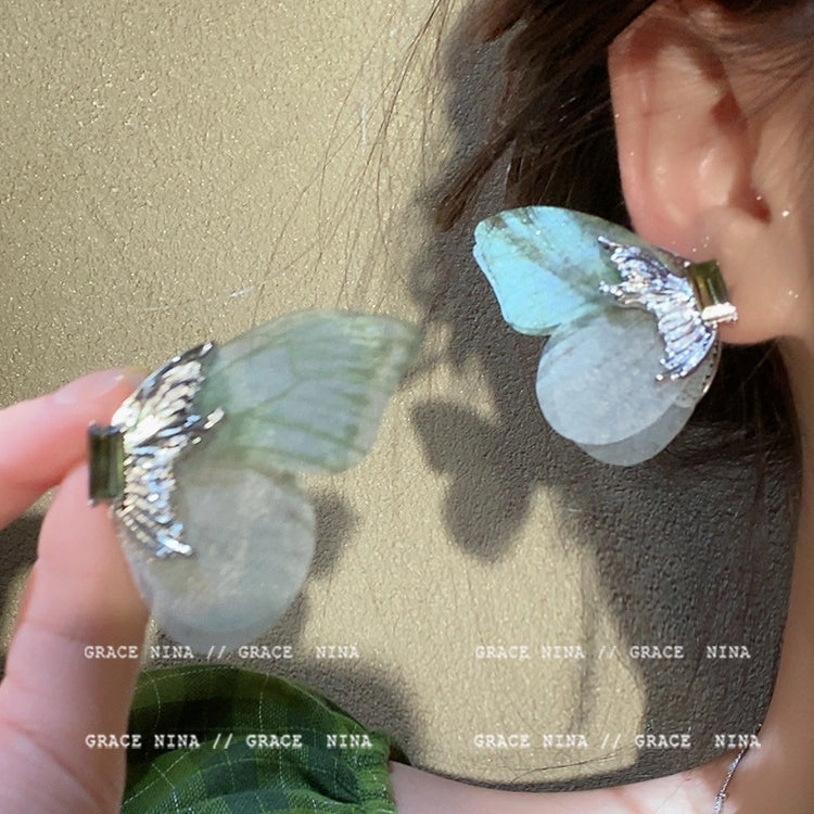 Wholesale Butterfly Tassel Alloy/silver Plated/gold Plated Earrings