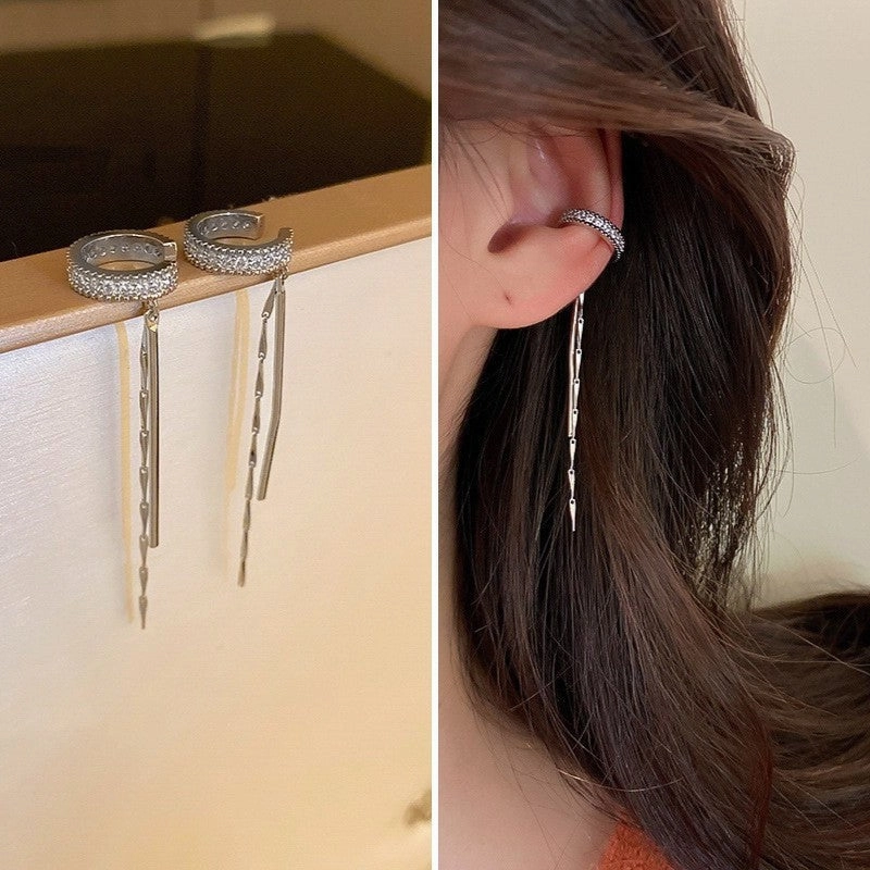 Wholesale Butterfly Tassel Ear Cuff Earrings Alloy