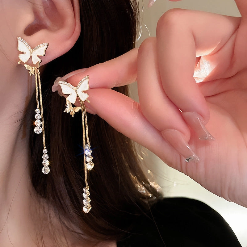 Wholesale Butterfly Tassel Earrings